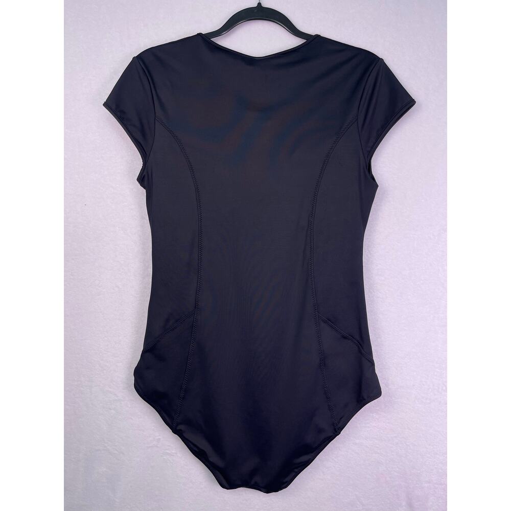 NWT Robyn Lawley Bond-Eye Scuba Style Zip Front One Piece Swimsuit Black US 14 - Picture 3 of 13